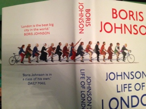 Boris (and others) on a bike, on a book cover